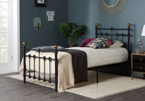 Birlea Atlas 3ft Single Black Metal Bed Frame