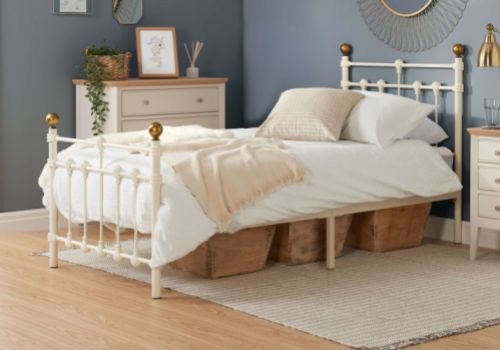 Birlea Atlas 3ft Single Cream Metal Bed Frame