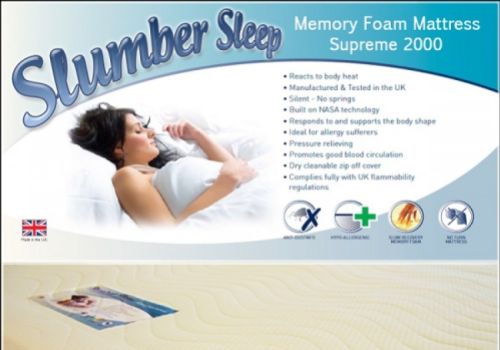 Time Living Slumber Sleep Premium 2000 4ft6 Double Memory Foam Mattress