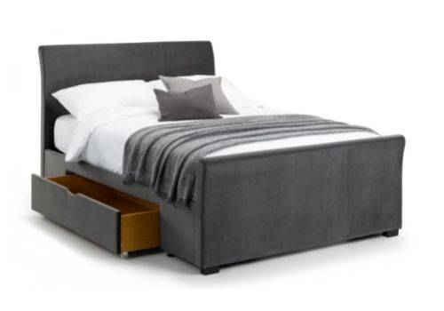 Julian Bowen Amelia Stone White 4ft6 Double Wooden Bed by Julian Bowen