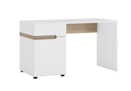 FTG Chelsea Bedroom Desk/Dressing table in white with an Truffle Oak Trim