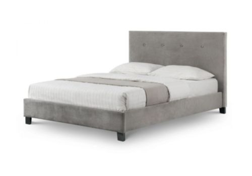 Julian Bowen Shoreditch 5ft Kingsize Grey Fabric Bed Frame