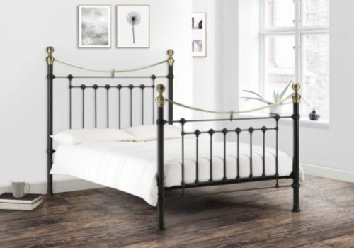 Julian Bowen Victoria 4ft6 Double Black Metal Bed Frame