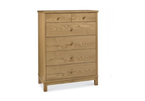 Bentley Designs Atlanta Oak 4 Plus 2 Drawer Chest