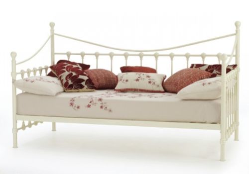 Serene Marseilles 3ft Single Ivory Metal Day Bed