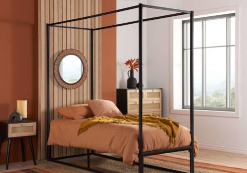 Birlea Farringdon 3ft Single Black Metal 4 Poster Bed Frame