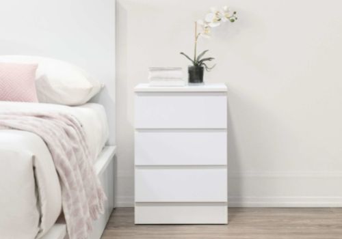 Birlea Oslo White 3 Drawer Bedside