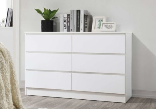 Birlea Oslo White 6 Drawer Chest