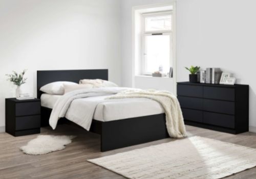 Birlea Oslo Black 4ft6 Double Bed Frame
