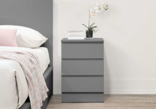 Birlea Oslo Grey 3 Drawer Bedside