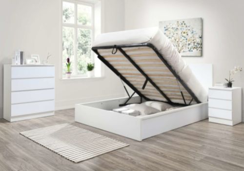 Birlea Oslo White 4ft6 Double Ottoman Bed Frame