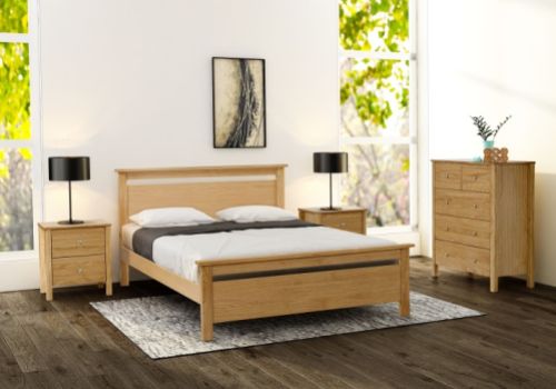 Limelight Nero 4ft6 Double Oak Bed Frame