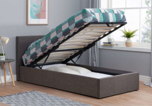 Birlea Berlin 3ft Single Grey Fabric Ottoman Bed