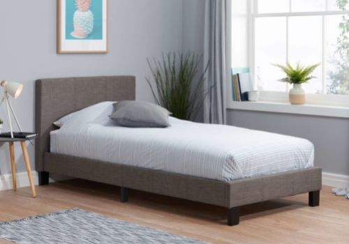 Birlea Berlin 3ft Single Grey Fabric Bed Frame