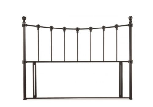 Serene Marseilles 4ft6 Double Black Metal Headboard