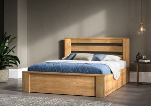 Emporia Charnwood 4ft6 Double Solid Oak Ottoman Bed Frame