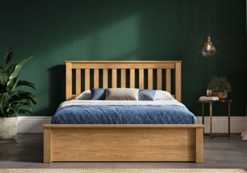 Emporia Monaco 4ft6 Double Solid Oak Ottoman Bed Frame