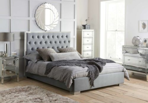 Birlea Chelsea 4ft6 Double Grey Fabric Bed Frame