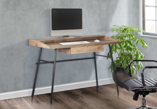 Birlea Urban Rustic Office Desk With Shelf And Drawer