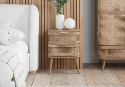 Birlea Noah Rattan 2 Drawer Bedside