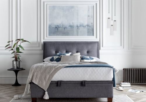 Kaydian Accent 4ft6 Double Vogue Grey Ottoman Storage Bed