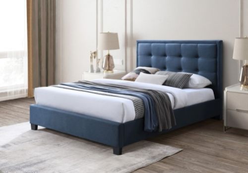 Kaydian Gainford 4ft6 Double Bolero Blue Steel Fabric Bed Frame