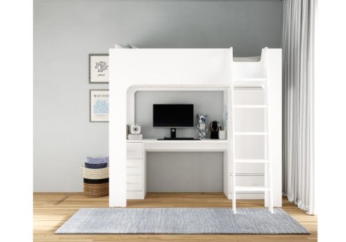 Flintshire Eden White Wooden High Sleeper Bed