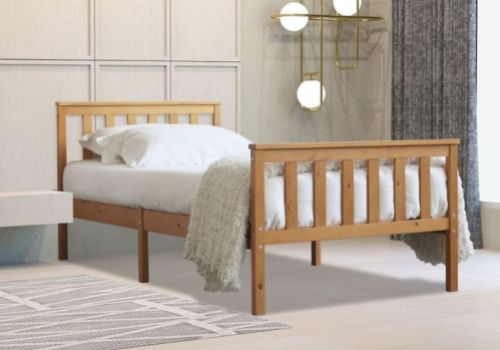 Flintshire Marnel 3ft Single Oak Finish Wooden Bed Frame