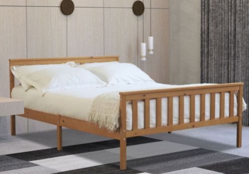 Flintshire Marnel 4ft6 Double Oak Finish Wooden Bed Frame