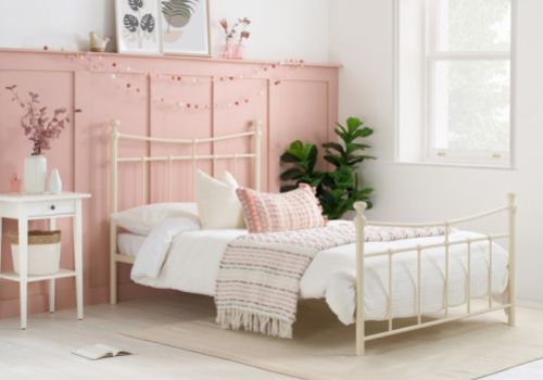 Birlea Emily 3ft Single Cream Metal Bed Frame