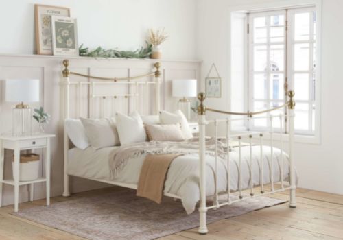 Birlea Bronte 4ft6 Double Cream Metal Bed Frame