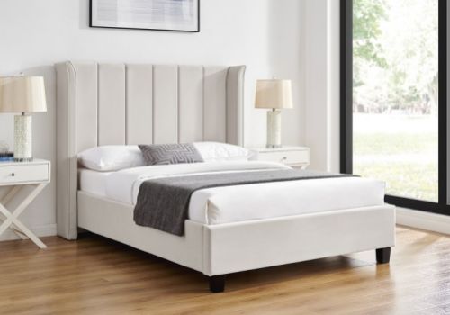 Limelight Polaris 4ft6 Double Natural Fabric Bed Frame