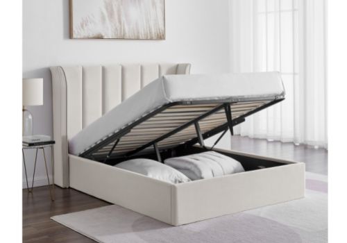 Limelight Polaris 4ft6 Double Natural Fabric Ottoman Bed Frame