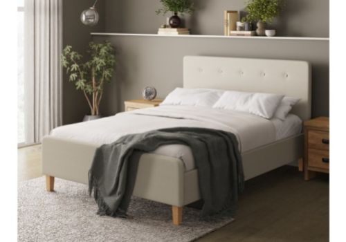 GFW Ashbourne 4ft6 Double Natural Fabric Bed Frame