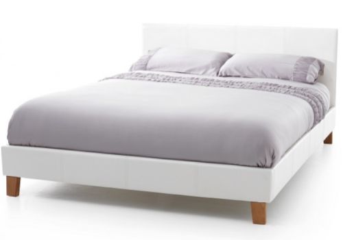 Serene Tivoli 5ft Kingsize White Faux Leather Bed Frame
