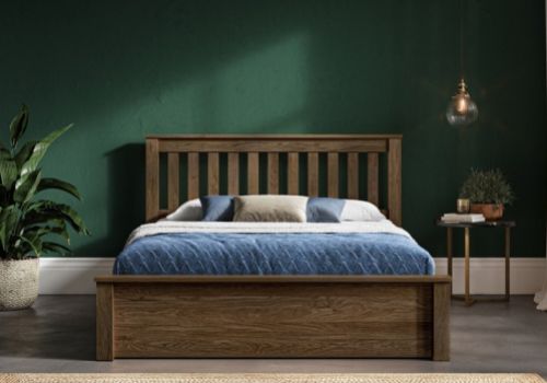 Emporia Monaco 4ft6 Double Warm Oak Ottoman Bed Frame