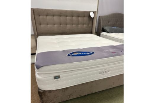 STORE CLEARANCE Silentnight Astral 6ft Superkingsize 3000 Mirapocket 4 Drawer Divan Bed And Bloomsbury Headboard In Mink