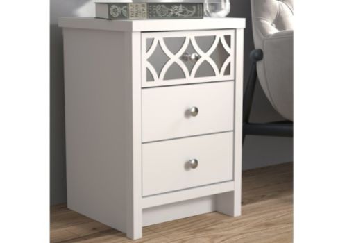 GFW Arianna 3 Drawer Bedside Table White