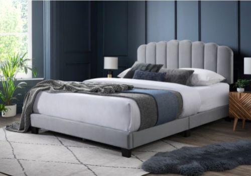 Flintshire Hope 4ft Small Double Grey Fabric Bed Frame