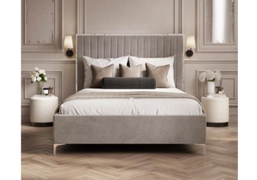 LPD Berkeley 5ft Kingsize Mink Grey Fabric Bed Frame