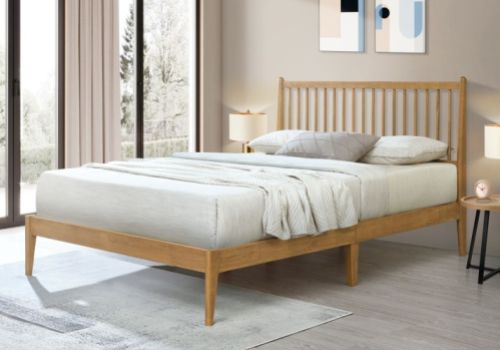 Flintshire Padeswood 4ft6 Double Oak Finish Wooden Bed Frame