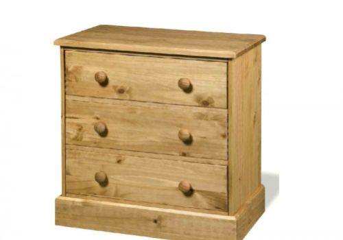 Core Cotswold 3 Drawer Pine Chest