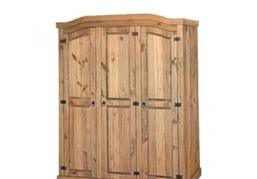 Core Corona Pine 3 Door Wardrobe