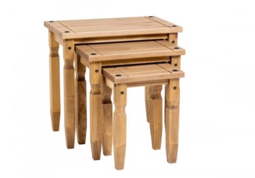 Core Corona Pine Nest Of Tables