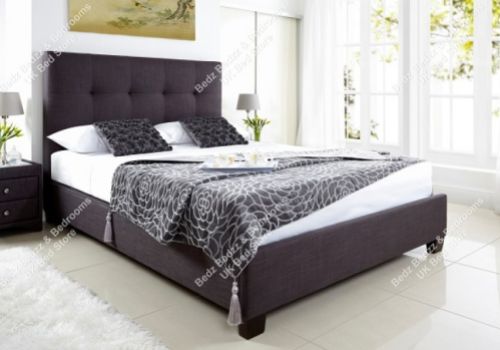Kaydian Walkworth 5ft Kingsize Slate Fabric Ottoman Storage Bed