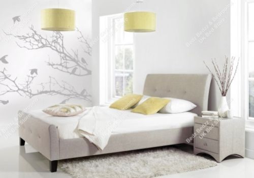 Kaydian Amble 5ft Kingsize Oatmeal Fabric Bed