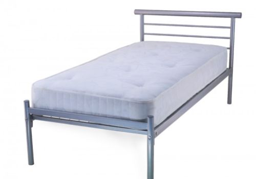 Metal Beds Contract Mesh 3ft (90cm) Single Silver Metal Bed Frame