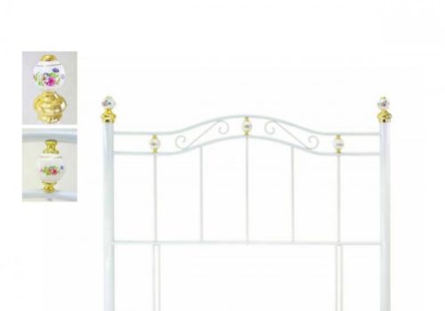 Metal Beds Warwick 3ft Single White Metal Headboard