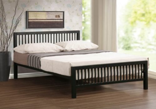 Time Living Meridian 4ft Small Double Black Metal Bed Frame