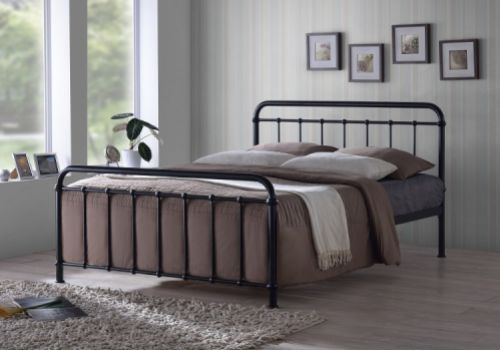 Time Living Miami 4ft Small Double Black Metal Bed Frame